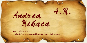 Andrea Mikača vizit kartica